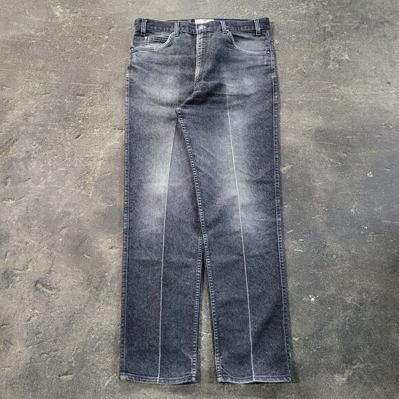 Vintage 90s Levi's 36x33 USA Black Jeans Pants Relaxed Faded Denim 540 Tag 36x34